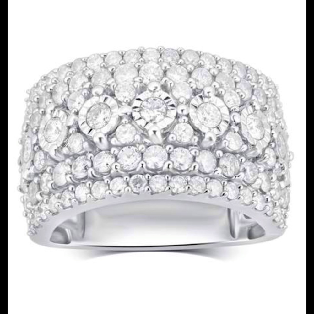 2 1/4ct Sterling Silver Ring sz 8 $950